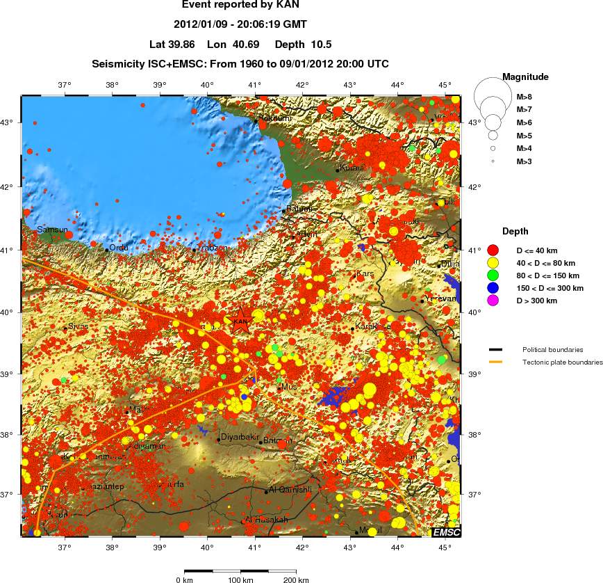 regional historical seismicity