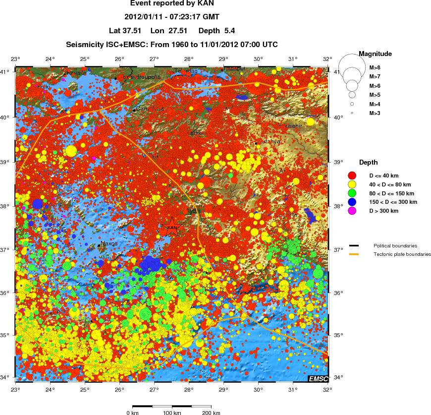 regional historical seismicity