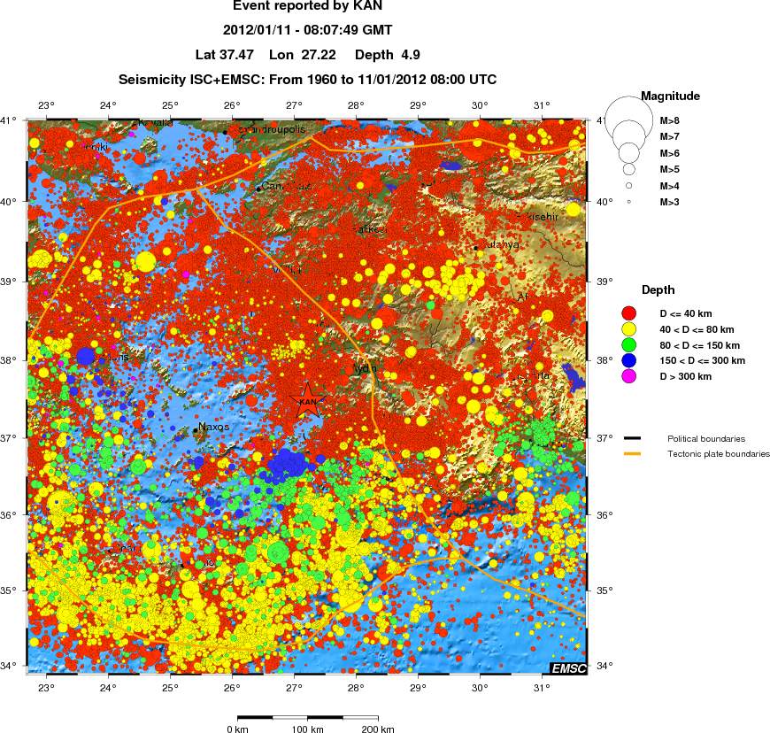 regional historical seismicity