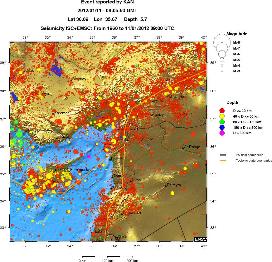 regional historical seismicity