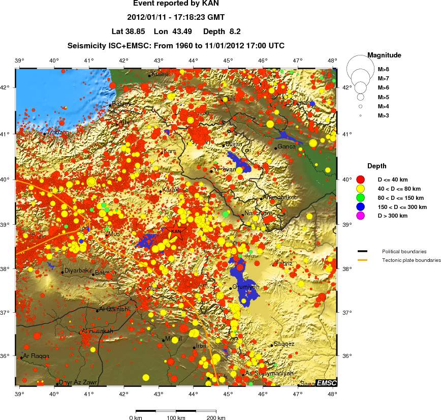 regional historical seismicity