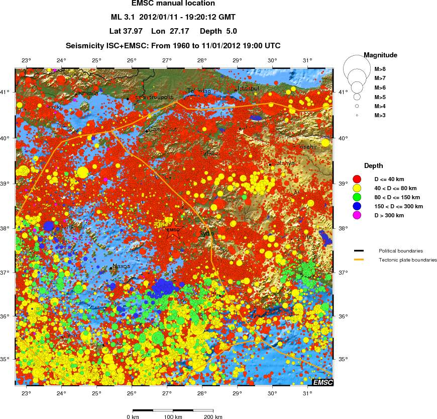 regional historical seismicity