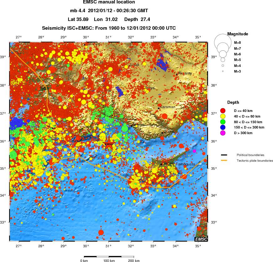 regional historical seismicity