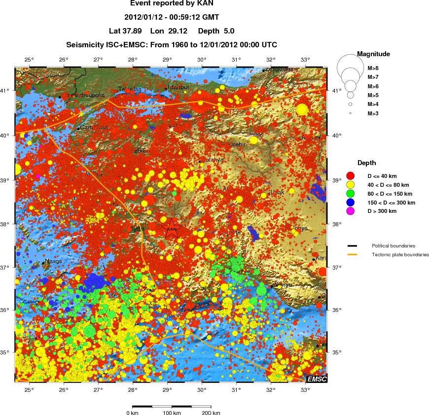 regional historical seismicity