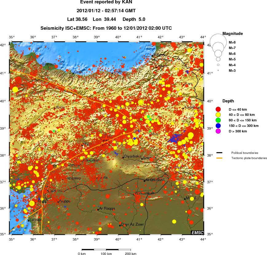 regional historical seismicity