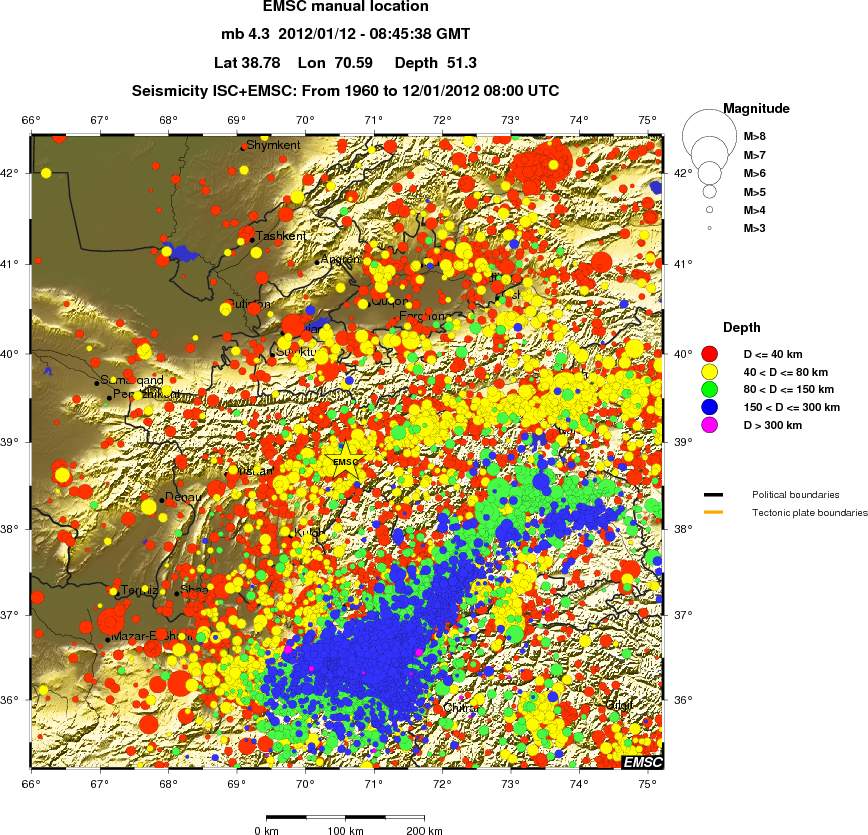 regional historical seismicity