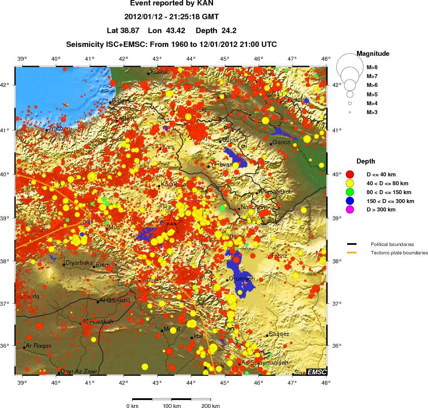 regional historical seismicity