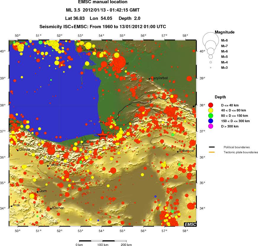 regional historical seismicity