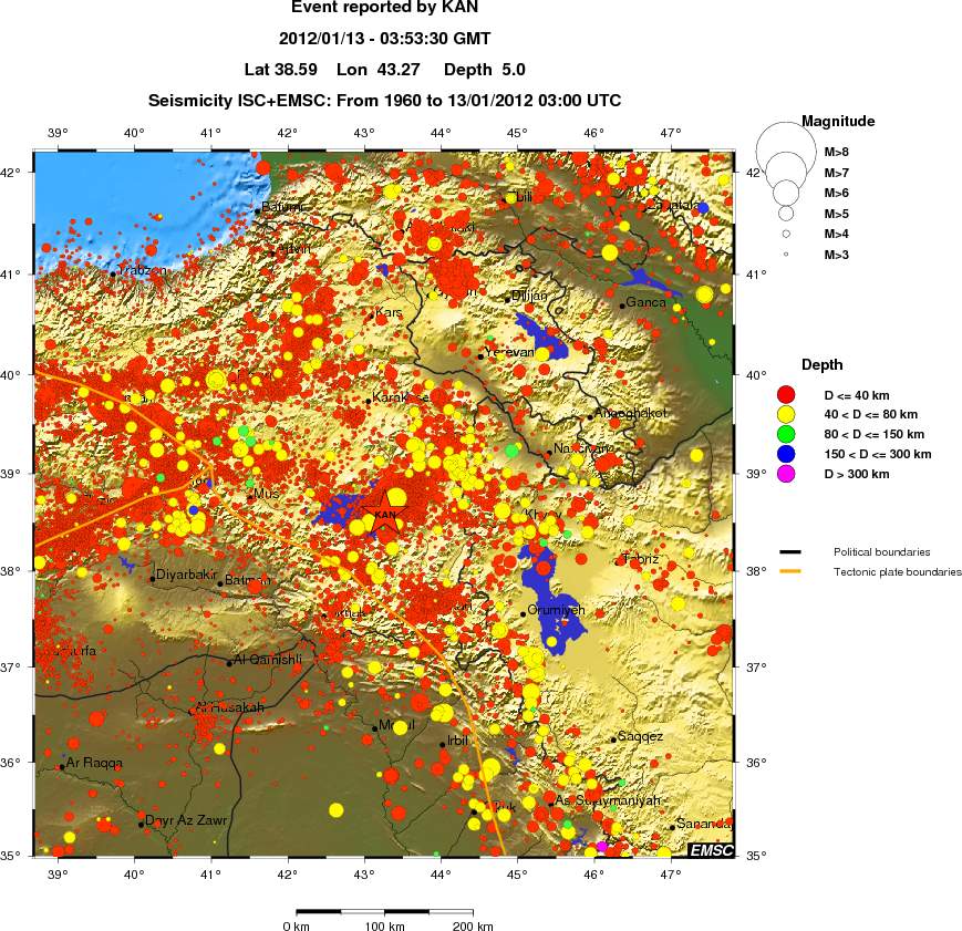 regional historical seismicity