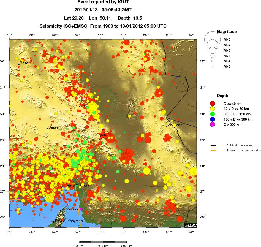 regional historical seismicity