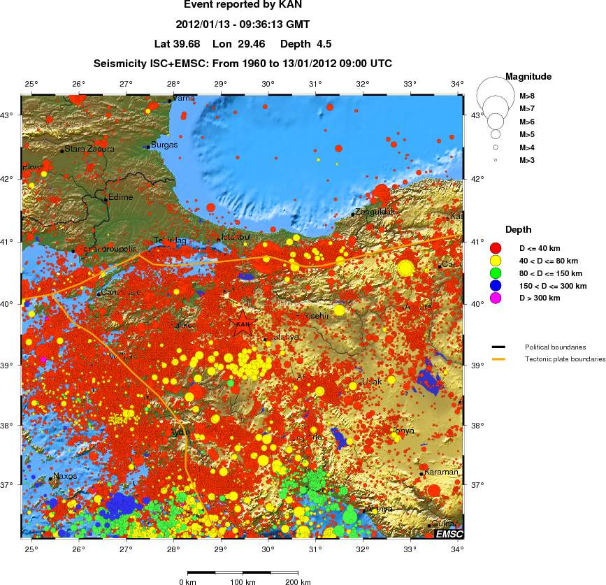 regional historical seismicity