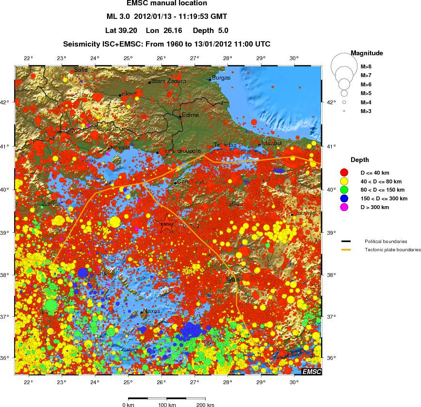 regional historical seismicity