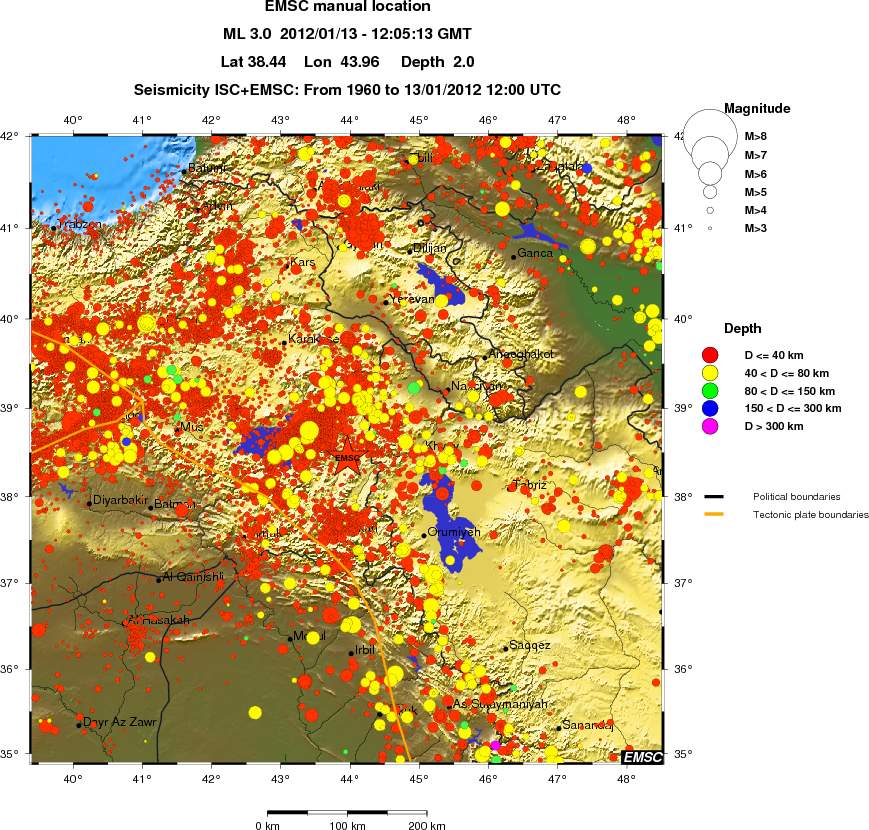 regional historical seismicity