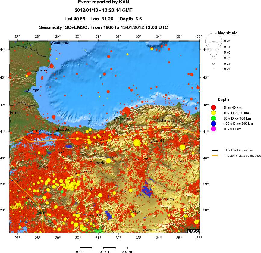 regional historical seismicity