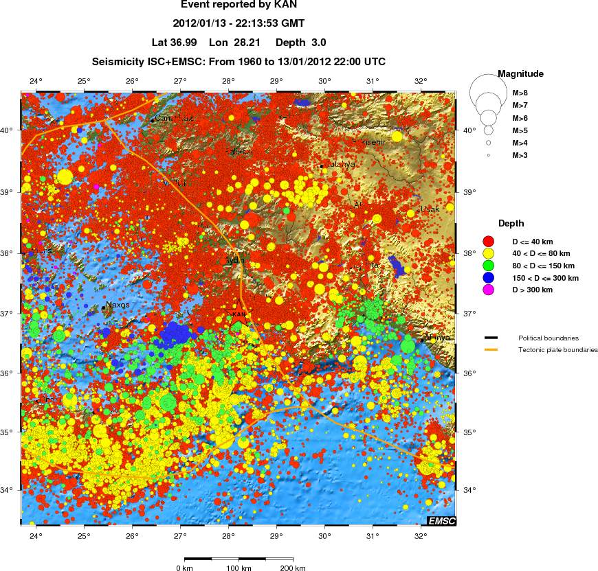 regional historical seismicity
