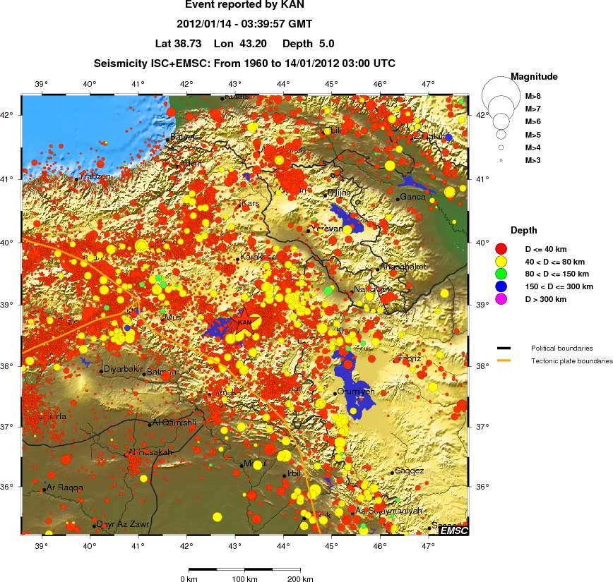 regional historical seismicity