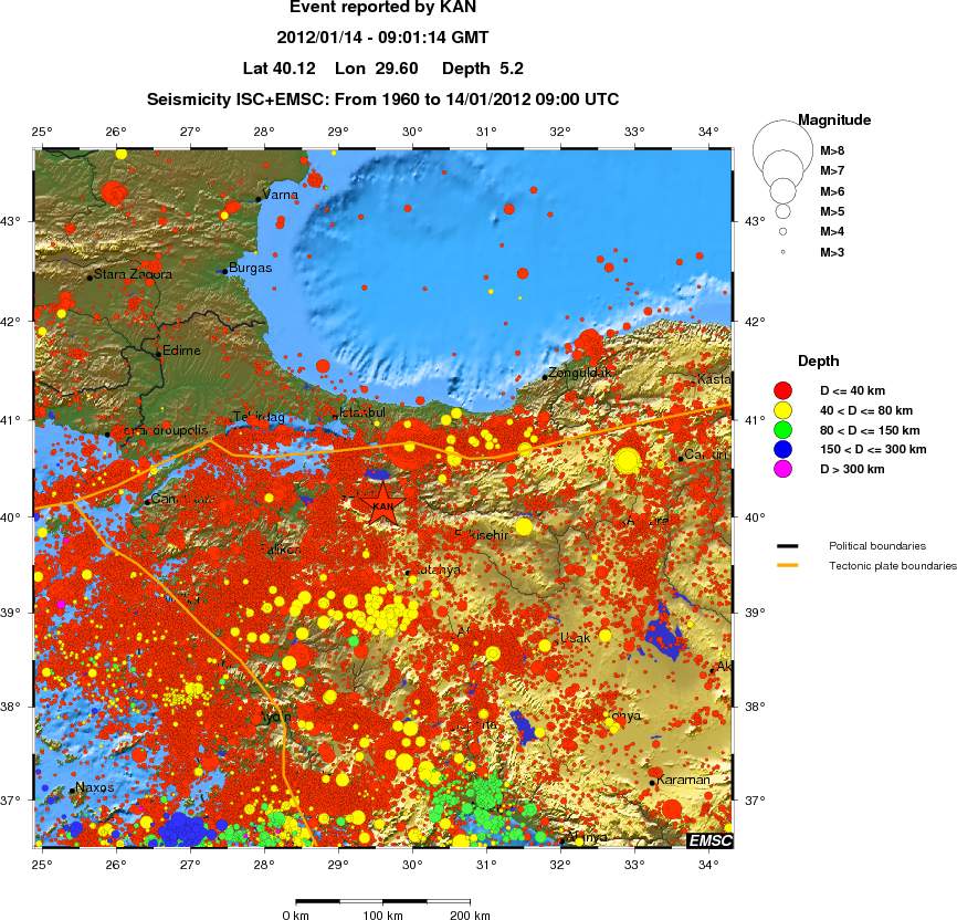 regional historical seismicity