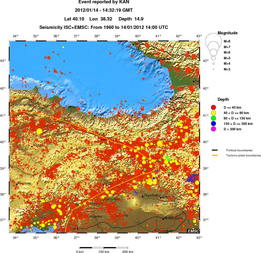 regional historical seismicity