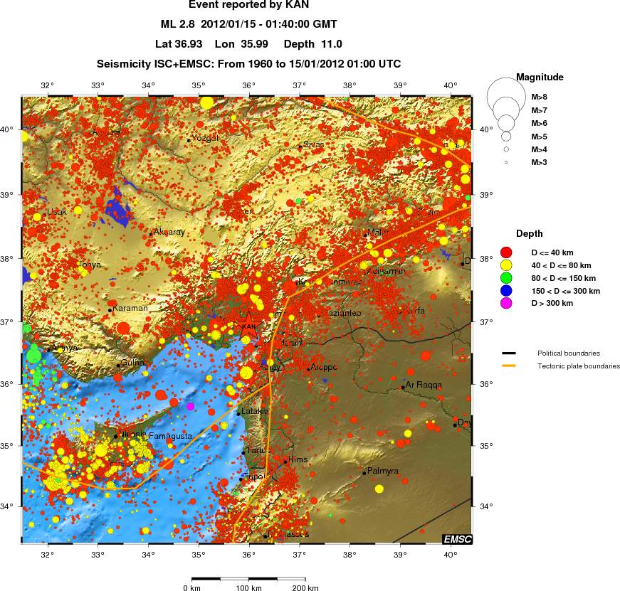 regional historical seismicity