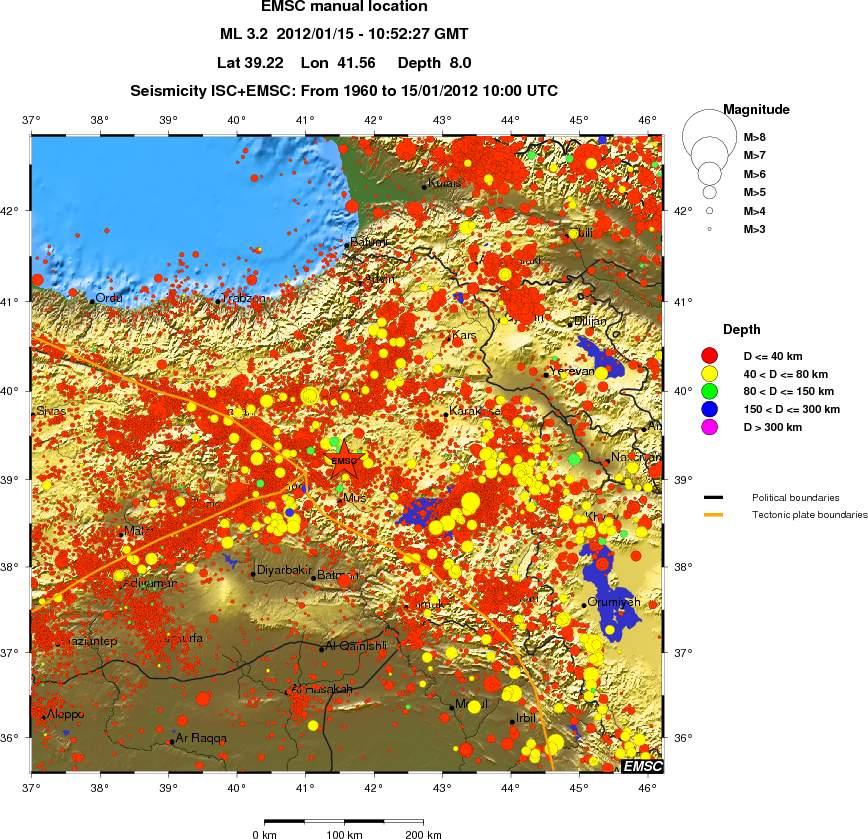 regional historical seismicity