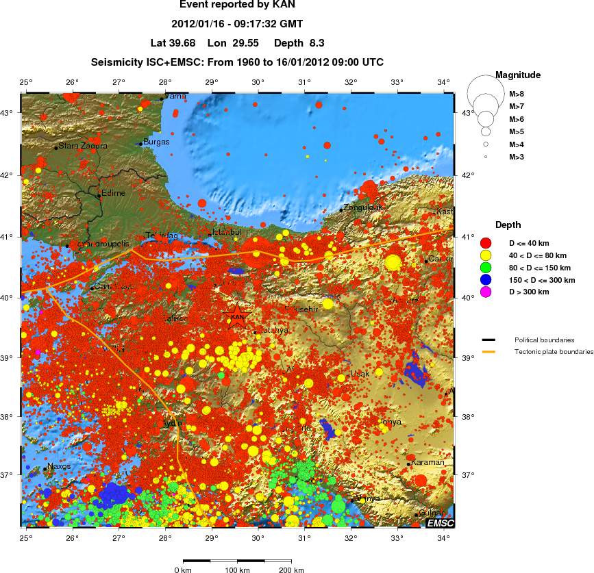 regional historical seismicity