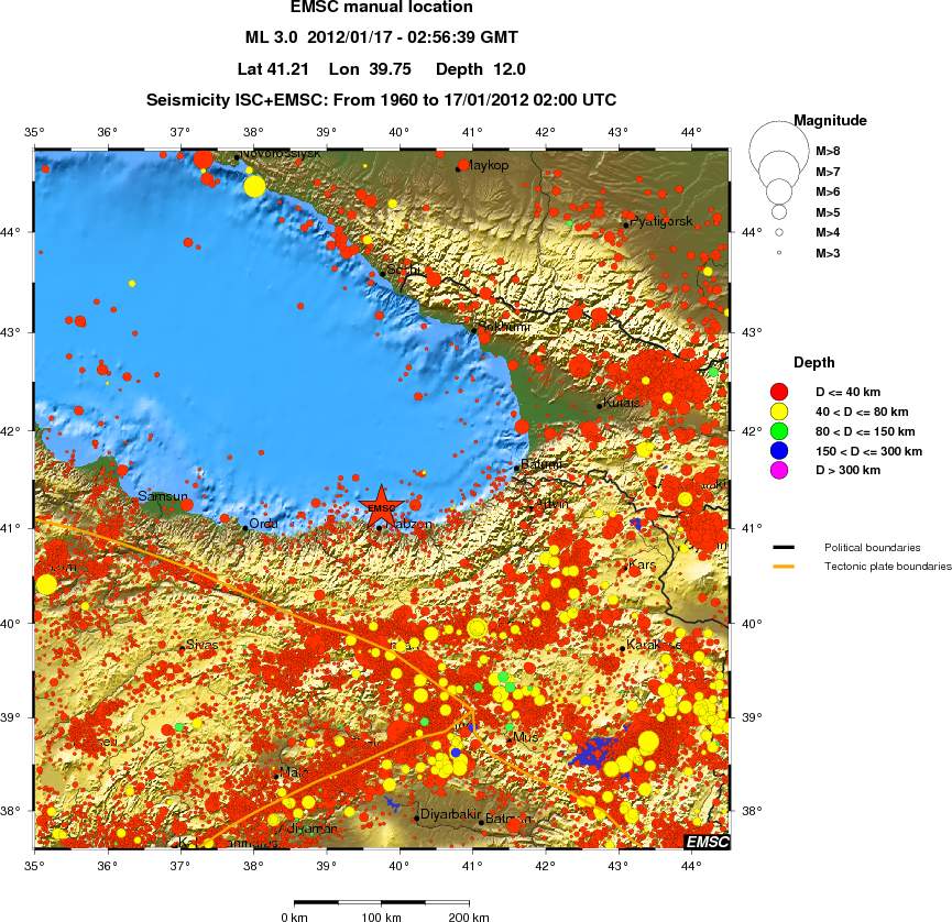 regional historical seismicity