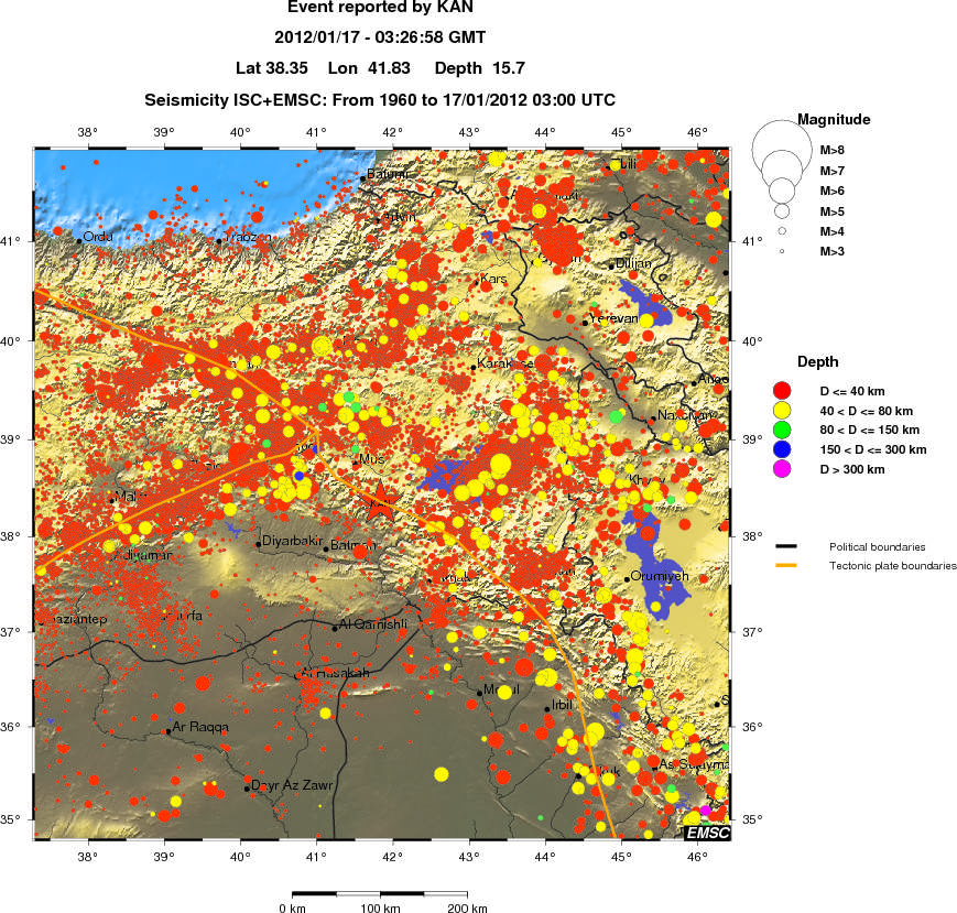 regional historical seismicity