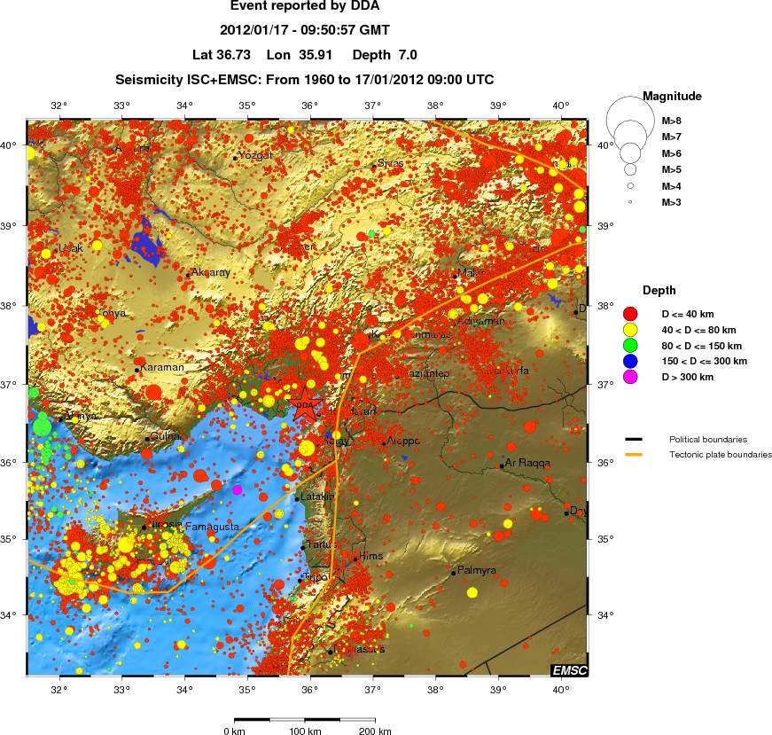 regional historical seismicity