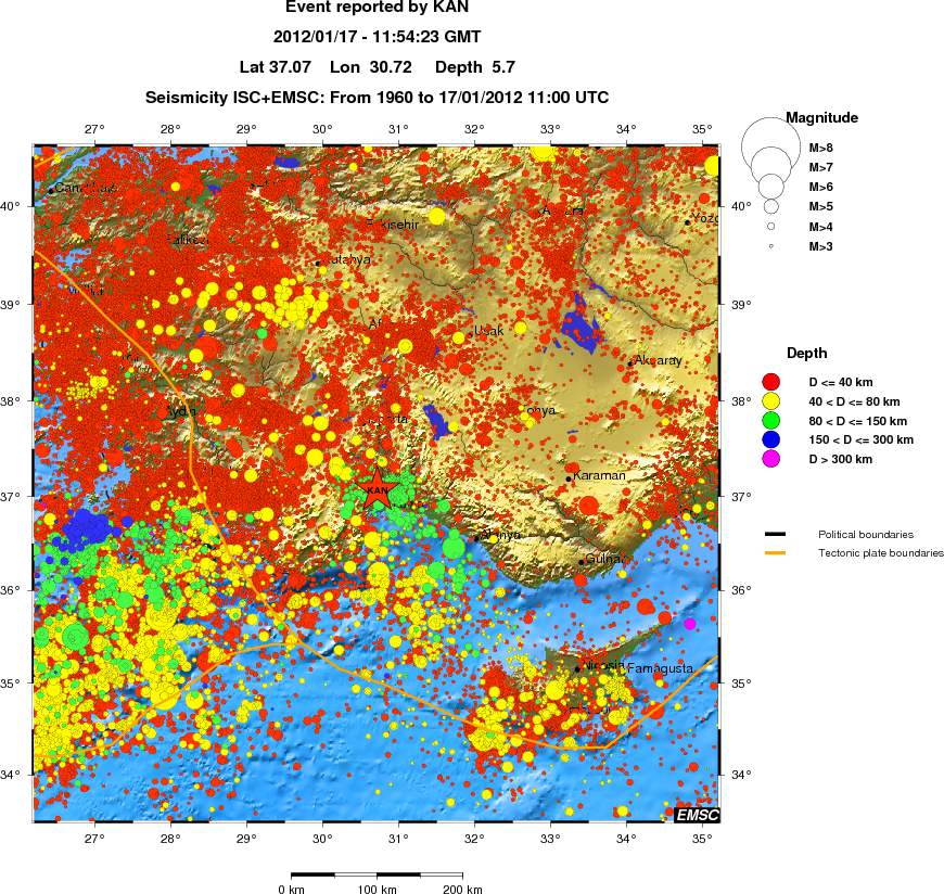 regional historical seismicity