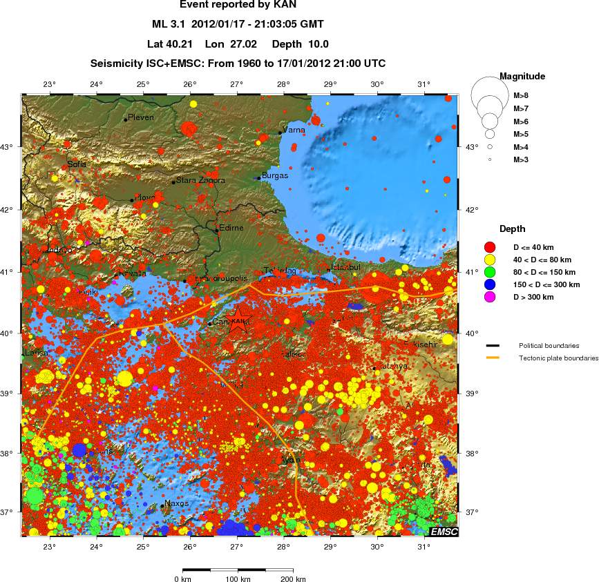 regional historical seismicity
