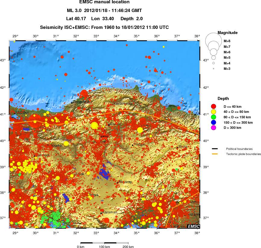 regional historical seismicity