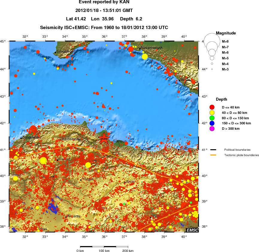 regional historical seismicity