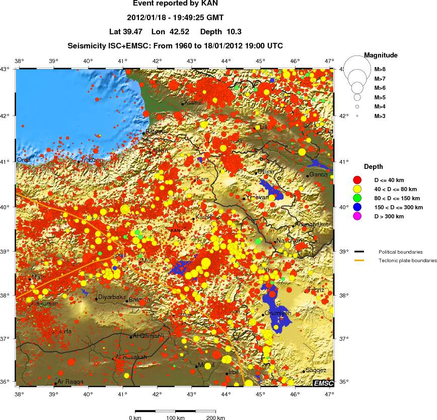 regional historical seismicity