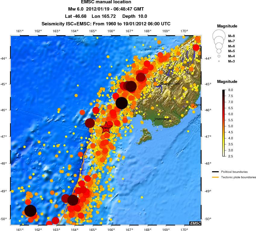 regional magnitude historical seismicity