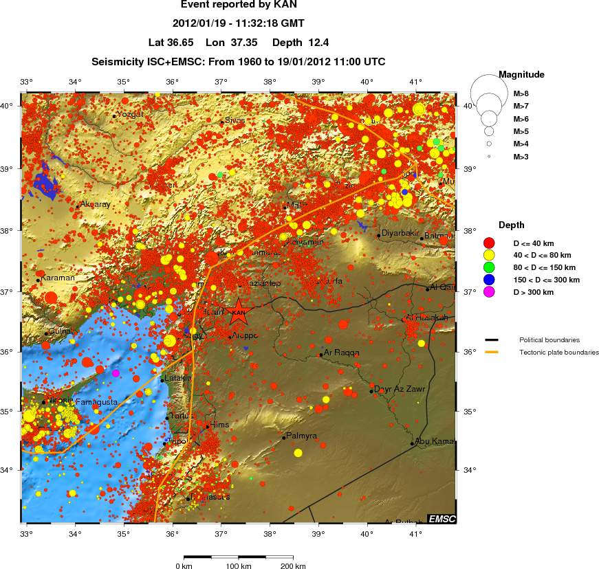 regional historical seismicity