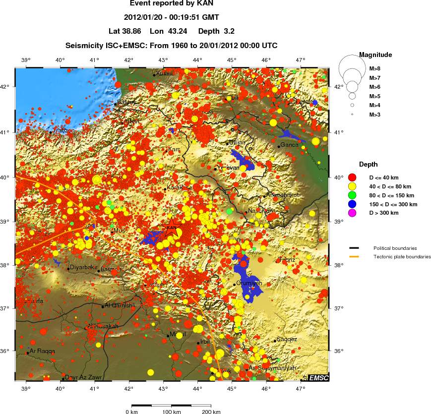 regional historical seismicity