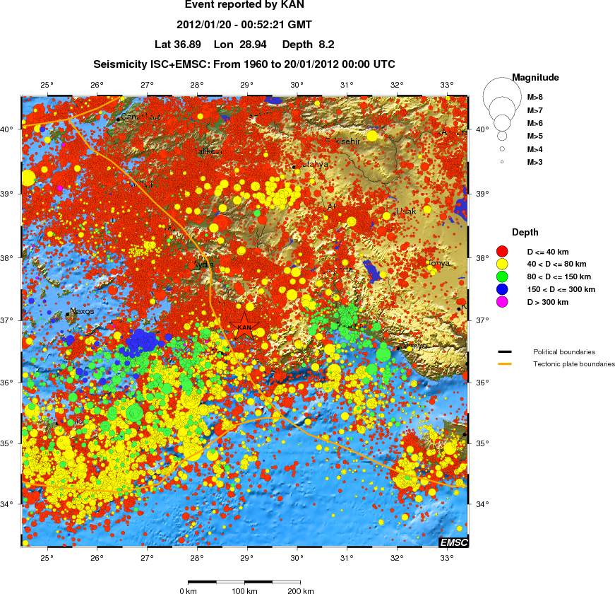 regional historical seismicity