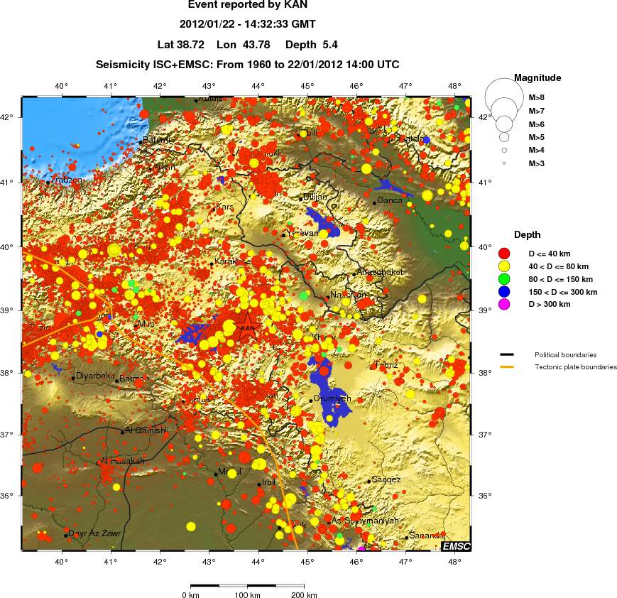 regional historical seismicity