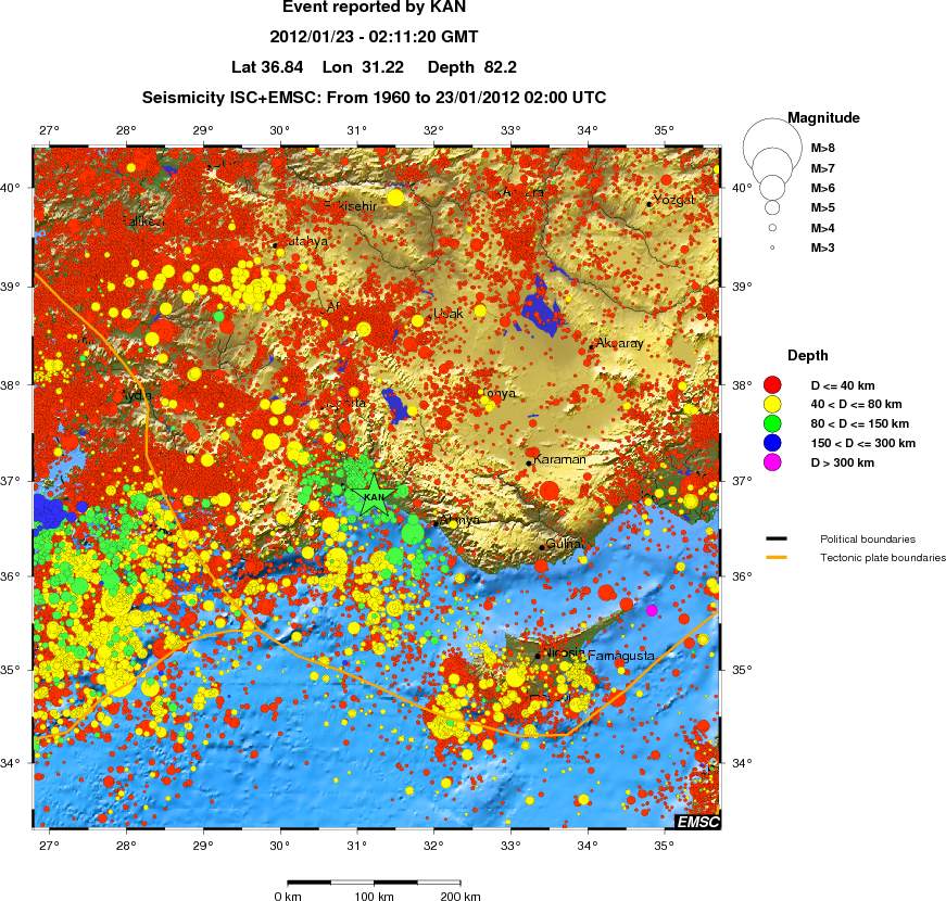 regional historical seismicity