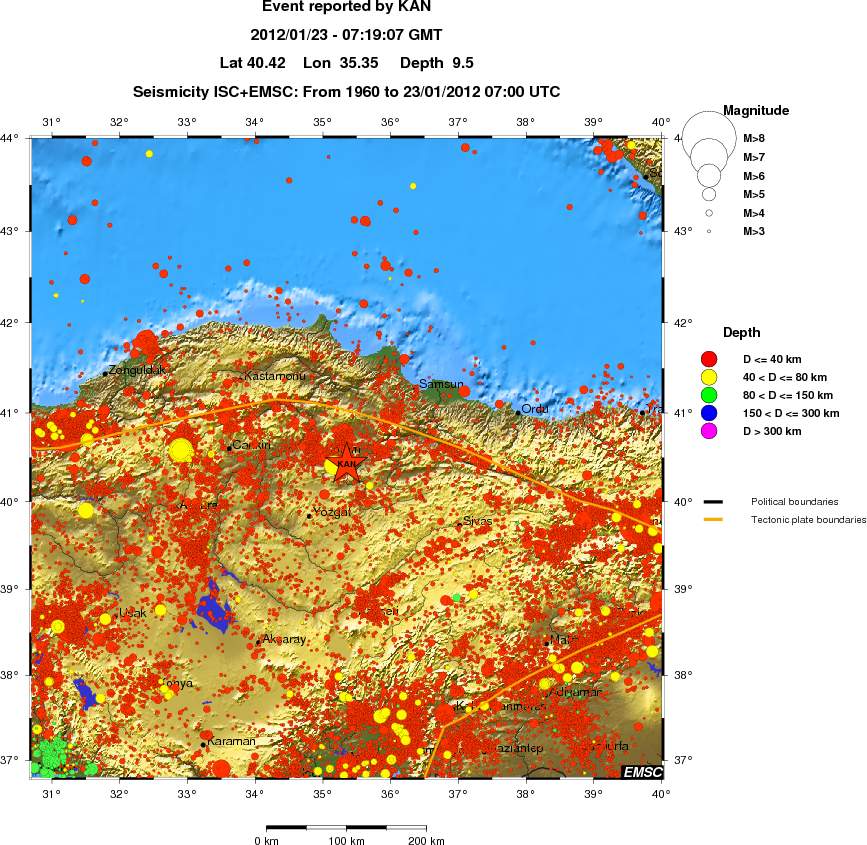 regional historical seismicity