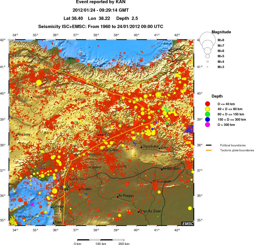 regional historical seismicity