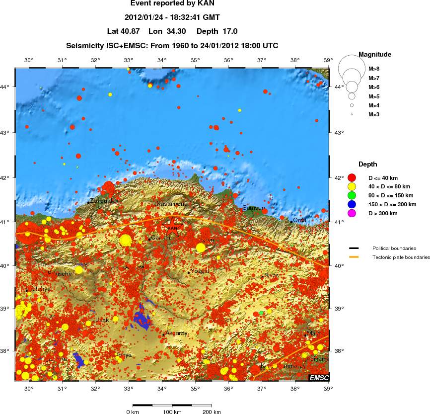 regional historical seismicity
