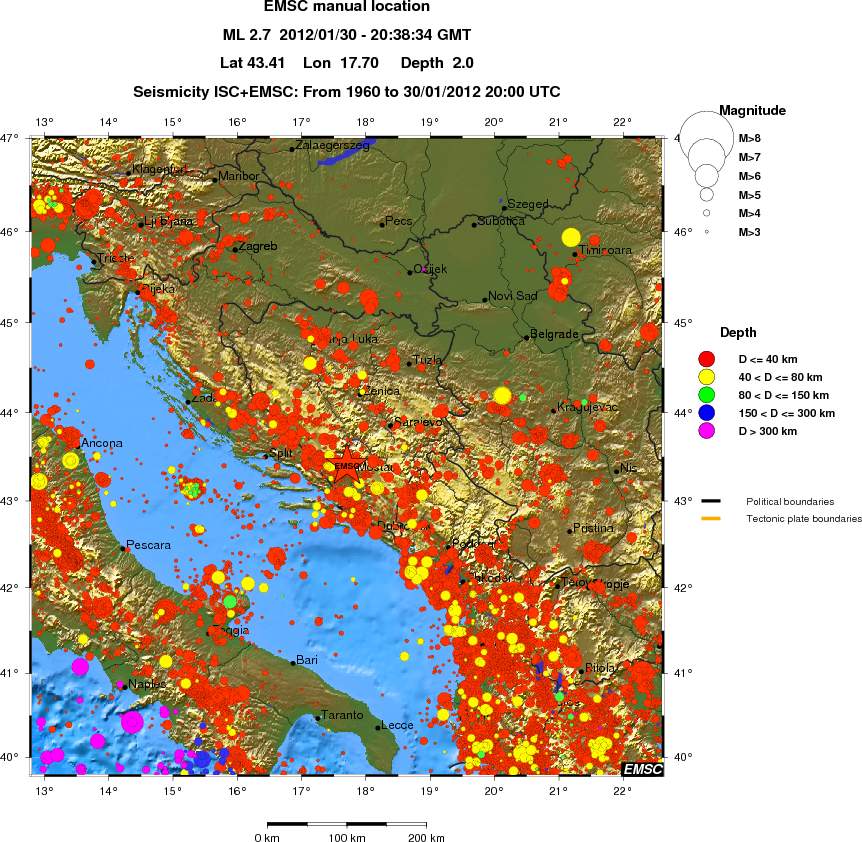 regional historical seismicity