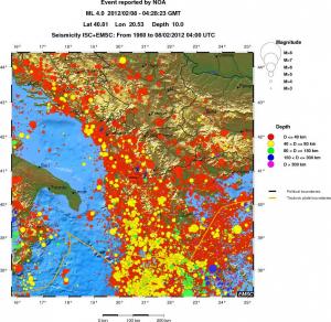 regional historical seismicity
