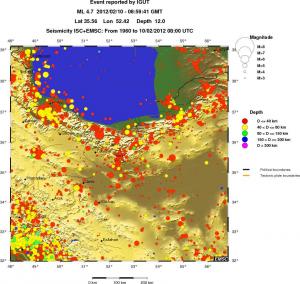 regional historical seismicity
