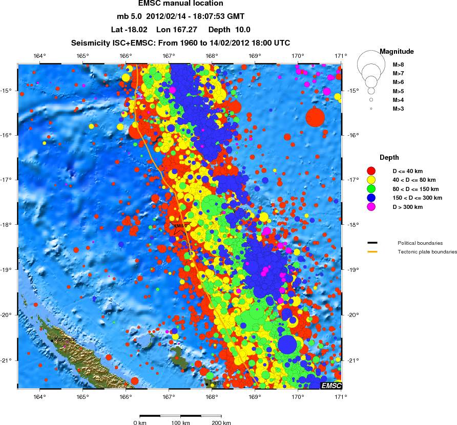 regional historical seismicity