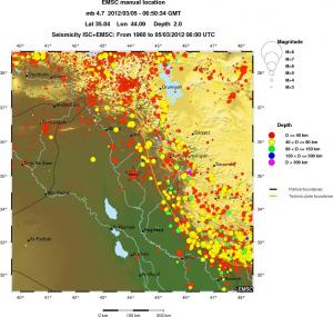 regional historical seismicity