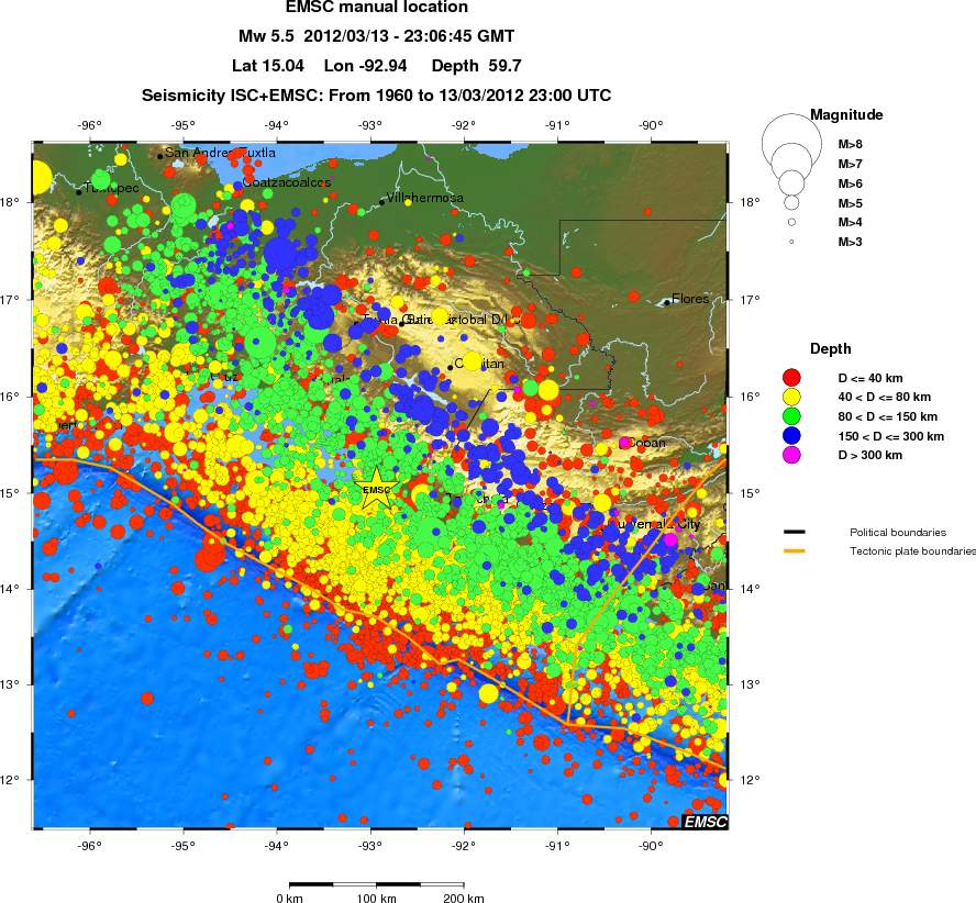 regional historical seismicity