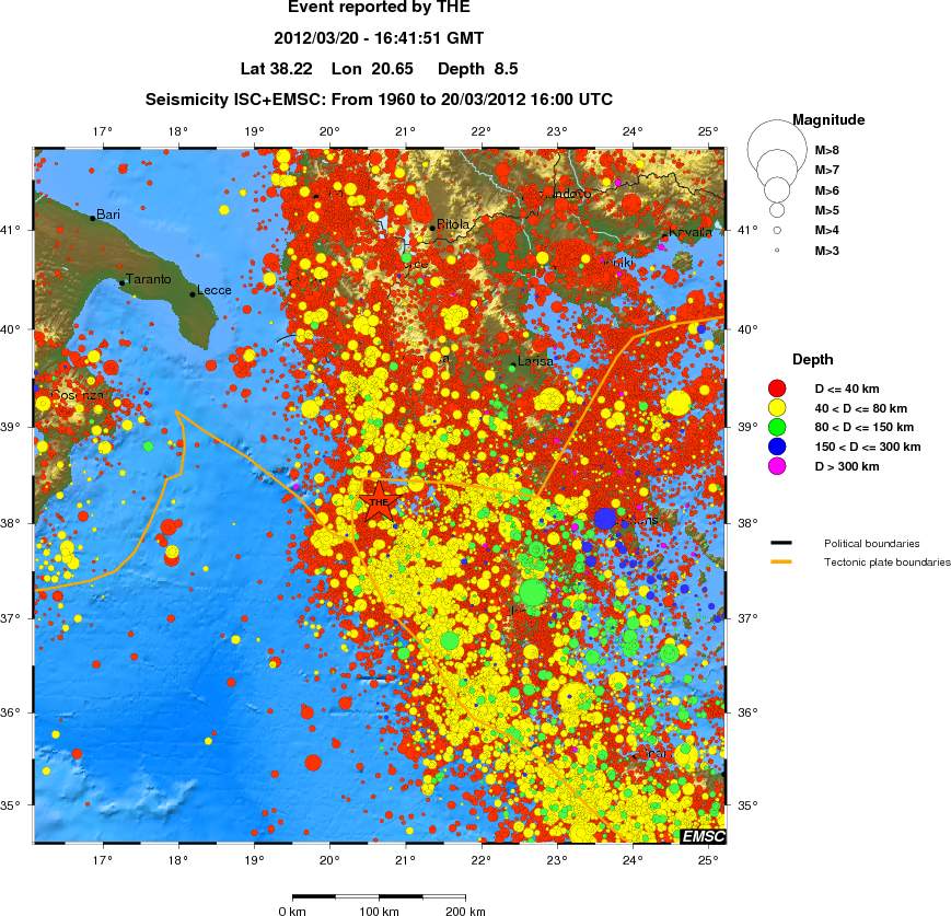 regional historical seismicity