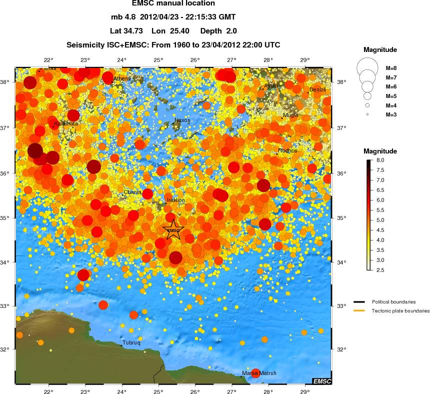 regional magnitude historical seismicity